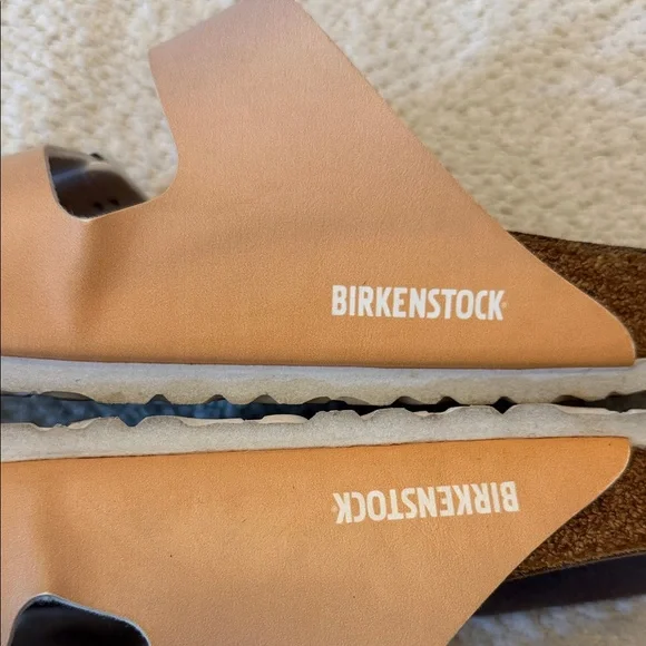 Birkenstock Arizona Two-Strap Sandals in Vegan Ombre Purple Fog/Apricot - size 7 - Picture 2 of 15